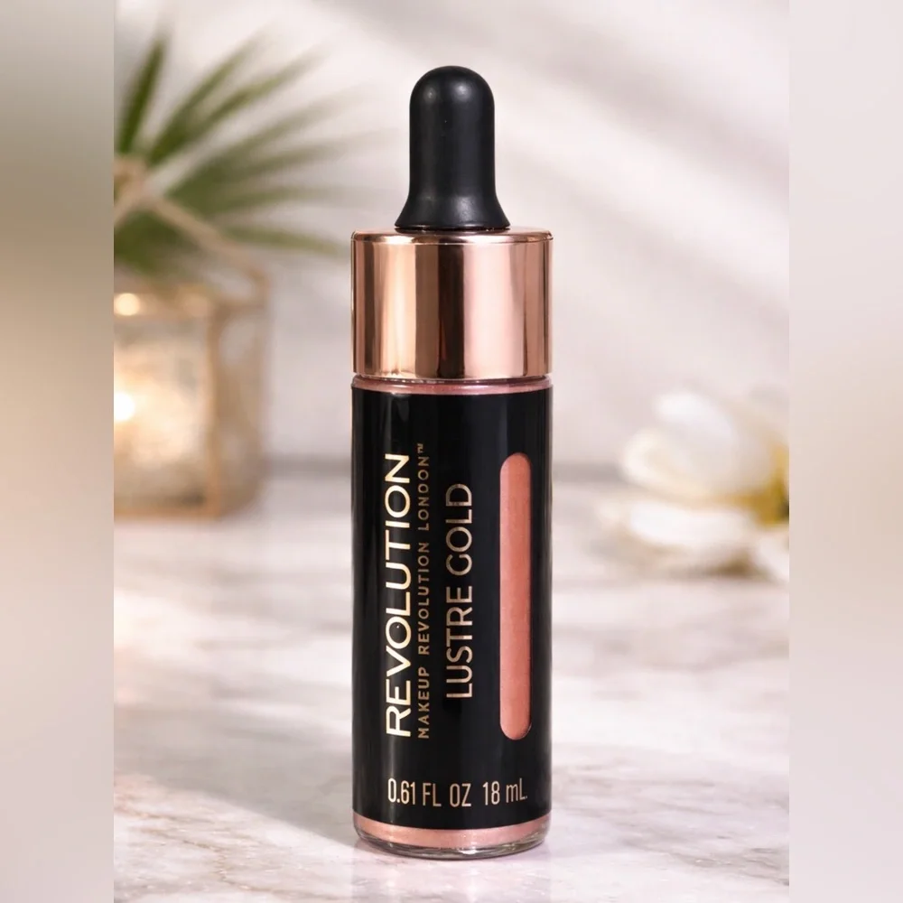 NEW SEALED Makeup Revolution Lustre Gold Liquid‎ Highlighter 0.61 fl oz / 18 mL